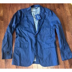 NWT Gant Commuter Blazer Nylon Windbreaker Blue Size 38